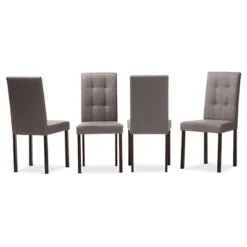 Baxton Studio Set Of 4 Andrew Modern And Contemporary Fabric Upholstered Grid-tufting Dining Chair 7 Baxton Studio Set Of 4 Andrew Modern And Contemporary Fabric Upholstered Grid-tufting Dining Chair -Baxton Home Shop GUEST 5c7d6327 90b4 443e b0fe dfd811a333d8