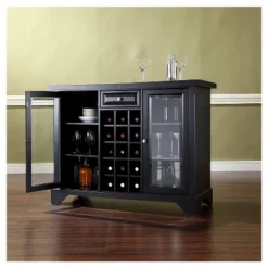 LaFayette Sliding Top Bar Cabinet - Black - Crosley -Baxton Home Shop GUEST 5cb7007f 68f3 4671 aa82 5aaed301d4cb