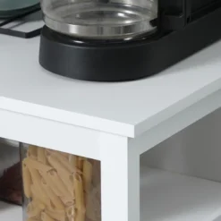 HOMCOM Kitchen Sideboard, Storage Buffet Cabinet With Open Shelf, Glass Door Cabinet And Adjustable Shelf For Living Room, White -Baxton Home Shop GUEST 5dafca31 bcec 4405 93f5 01c8e0a05a2a