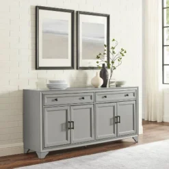 Tara Sideboard Distressed Gray - Crosley