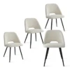 Set Of 4 Edwin Upholstered Faux Shearling Side Chair Black Legs -The Pop Maison -Baxton Home Shop GUEST 5e507e61 6565 41c1 be43 d1ed1c6cfd7e