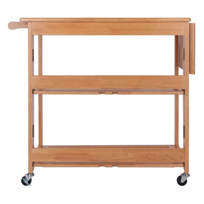 Foldable Cart Wood/Light Oak - Winsome 10 Foldable Cart Wood/Light Oak - Winsome - Image 8