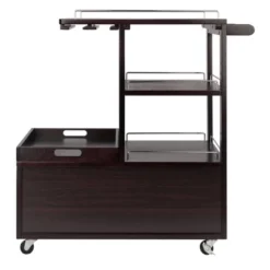 Galen Entertainment Cart With Serving Tray Wood/Espresso - Winsome -Baxton Home Shop GUEST 61411572 47bf 413e af1c 002a37469324