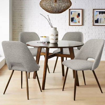 Set Of 4 Edwin Upholstered Side Chair Walnut Legs -The Pop Maison 13 Set Of 4 Edwin Upholstered Side Chair Walnut Legs -The Pop Maison - Image 11