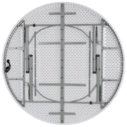 Flash Furniture 6-Foot Round Bi-Fold Granite White Plastic Banquet And Event Folding Table With Carrying Handle -Baxton Home Shop GUEST 6158d940 a7dd 4f46 80f8 8f38673d4907