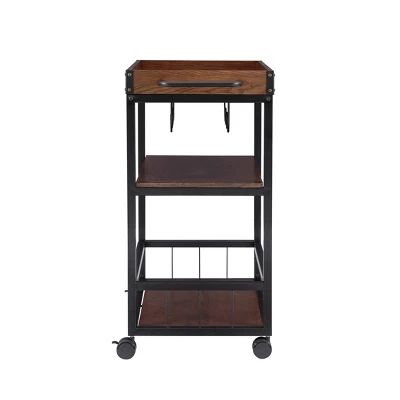 Austin Kitchen Cart Metal/Wood - Linon 5 Austin Kitchen Cart Metal/Wood - Linon - Image 3