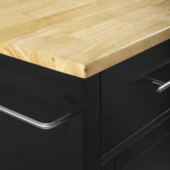 Full Savannah Wood Top Kitchen Island Cart Black/Natural - Crosley -Baxton Home Shop GUEST 61d06436 bec5 436e b160 98291a0c90ae 1