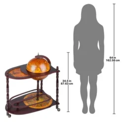 Design Toscano Old World Extended Shelf Italian Replica Globe Bar Cart -Baxton Home Shop GUEST 61f89fd2 e101 4ea5 ac99 b0f448383b89