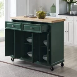 Madison Kitchen Island/Cart Emerald Green - Crosley -Baxton Home Shop GUEST 6262127a f115 467f b509 2fe5a58130de