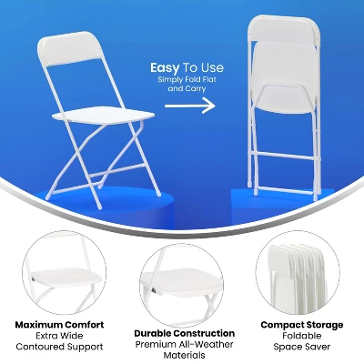 Flash Furniture Hercules™ Big And Tall Commercial Folding Chair - Extra Wide 650LB. Capacity - Durable Plastic - 4-Pack 12 Flash Furniture Hercules™ Big And Tall Commercial Folding Chair - Extra Wide 650LB. Capacity - Durable Plastic - 4-Pack - Image 10