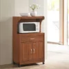 Microwave Kitchen Cart In Cherry - Hodedah -Baxton Home Shop GUEST 64300548 c3ac 4d36 ba1c a52bb95db538