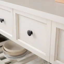 48" Farmhouse Solid Wood 2 Drawer Buffet White - Saracina Home -Baxton Home Shop GUEST 647ab7e8 3c9a 4e65 bc71 7f38e193a85e