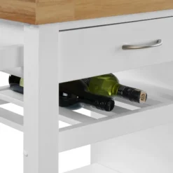 Denver Kitchen Cart White - ClickDecor -Baxton Home Shop GUEST 64b87d83 3276 4dee 8cdf 8b07cb8e4d2e