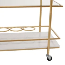 Glam Marble Bar Cart Gold - Olivia & May -Baxton Home Shop GUEST 665bbf4b 9fb3 472c 8bb7 9cee8a14a87f