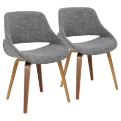 Set Of 2 Fabrico Mid-Century Modern Dining/Accent Chair - Lumisource -Baxton Home Shop GUEST 66ca441b 8afc 4164 b26a a810cba9b31a