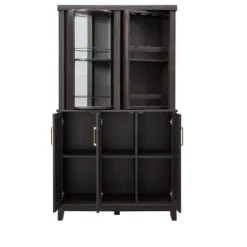 Home Source Home Bar Cabinet Rotating Wine Rack -Baxton Home Shop GUEST 66f8b678 d533 4145 a8b0 db7fd1d8d3b8
