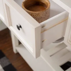 48" Farmhouse Solid Wood 2 Drawer Buffet White - Saracina Home -Baxton Home Shop GUEST 674b092e 3435 4204 b7cf 49f755d818b1