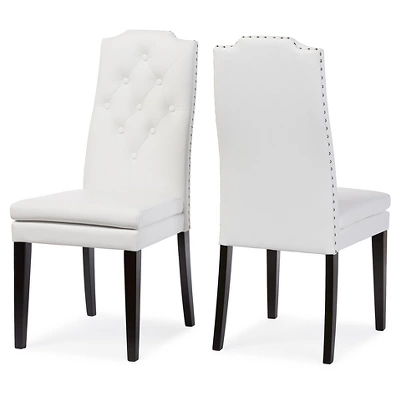 Set Of 2 Dylin Modern And Contemporary Faux Leather Dining Chairs - Baxton Studio 7 Set Of 2 Dylin Modern And Contemporary Faux Leather Dining Chairs - Baxton Studio - Image 5