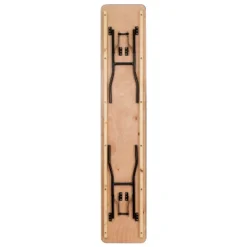 Emma And Oliver 8-Foot Rectangular Wood Folding Training / Seminar Table With Clear Coated Top -Baxton Home Shop GUEST 68d83534 0451 47e7 85fa 99c393562022