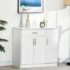 HOMCOM Modern Kitchen Sideboard, Buffet Table With Drawer, Double Door Cabinet And Adjustable Shelves For Living Room, Kitchen, Entryway, White -Baxton Home Shop GUEST 6980f866 aab6 45f8 af7c 4c60bc7083eb