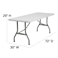 Flash Furniture 6-Foot Granite White Plastic Folding Table -Baxton Home Shop GUEST 69bca7c5 df85 4aa8 8210 af71512fcd42