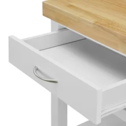 Denver Kitchen Cart White - ClickDecor -Baxton Home Shop GUEST 6b162c57 0335 4894 9291 f2275cde035b