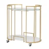 Pavillion 2 Tier Oval Bar Serving Cart Shelves With Glass Mirror Gold - Studio Designs -Baxton Home Shop GUEST 6bf6a5c8 ddf2 46ba 991b 0c077b7d4d90