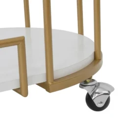 Pavillion 2 Tier Oval Bar Serving Cart Shelves With Glass Mirror Gold - Studio Designs -Baxton Home Shop GUEST 6c9e28ba 23da 4694 94c0 7eb849a933b0