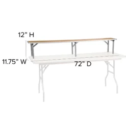 Flash Furniture 72'' X 12'' X 12'' Birchwood Bar Top Riser With Silver Legs -Baxton Home Shop GUEST 6d1fde3b 7812 470e b09c 02e9d6f58883