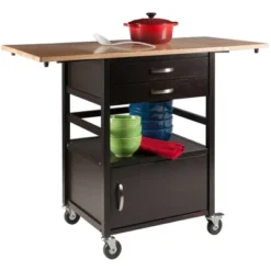Bellini Kitchen Cart Coffee/Natural - Winsome 22 Bellini Kitchen Cart Coffee/Natural - Winsome -Baxton Home Shop GUEST 6d5c1735 671f 4901 ac7d aad58f7f1f9f