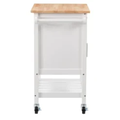Sage Wood Kitchen Cart White - CorLiving -Baxton Home Shop GUEST 6dc61574 89b7 4351 a60b df69ee62697c