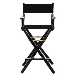 Casual Home Portable Bar Height Directors Chair With Wood Frame, Canvas Seat And Back, And Removable Footrest, Black (2 Pack) -Baxton Home Shop GUEST 6e354f52 df5f 4555 ab2a 6386f854ce0a