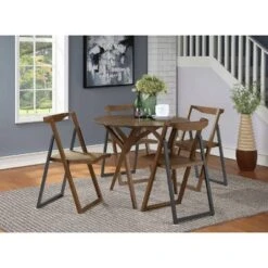 2pk Sydney Folding Chairs Wire Brush Chestnut - Boraam -Baxton Home Shop GUEST 6e48fb92 7e5c 4c96 934e e0be5cdf4ab2