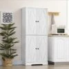 HOMCOM 70.75" Farmhouse Tall Kitchen Pantry Storage Cabinet, Freestanding Cabinets With Doors And Shelves, Kitchen Shelf Storage With 4 Tiers, White -Baxton Home Shop GUEST 6e848fa2 c889 49b2 bea8 43c2bc38e2c3