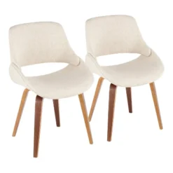 Set Of 2 Fabrico Mid-Century Modern Dining/Accent Chair - Lumisource -Baxton Home Shop GUEST 6ebe56fa 1c07 40f3 ba81 cfc4cf03d094