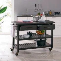 Havelock Rolling Kitchen Island Dark Tobacco - Holly & Martin -Baxton Home Shop GUEST 6ef076c7 4763 431f a3cc 1b826020582e