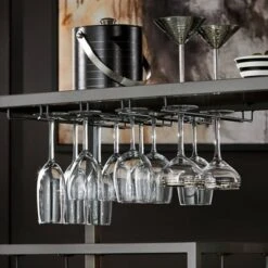 Estelle Step Tier Metal And Glass Bar Cart - Inspire Q -Baxton Home Shop GUEST 6ef8114e ac06 4421 89e8 3b6aada8b48c