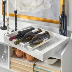 Dublin Bar Cabinet With Sliding Glass Doors White - Buylateral -Baxton Home Shop GUEST 6f310c90 c127 4a52 af19 e5944967219b