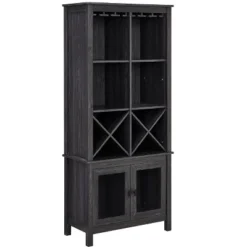 Home Source Jill Zarin Bar Cabinet Bookshelf With Glass Doors -Baxton Home Shop GUEST 6f6296ac eb7d 4e40 a14d dc26bf6bad40