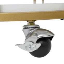 Pavillion 2 Tier Oval Bar Serving Cart Shelves With Glass Mirror Gold - Studio Designs -Baxton Home Shop GUEST 6f9939ed e4dd 418e 8d9c 6d191e87755a