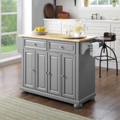 Alexandria Kitchen Island With Wood Top Vintage Gray/Natural - Crosley -Baxton Home Shop GUEST 6fcae076 fc64 4184 9b7e bbe19e2a7622
