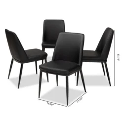 Set Of 4 Darcell Modern And Contemporary Faux Leather Upholstered Dining Chairs - Baxton Studio 11 Set Of 4 Darcell Modern And Contemporary Faux Leather Upholstered Dining Chairs - Baxton Studio -Baxton Home Shop GUEST 70143f8e e11b 4c34 ac9c af523eda3e75