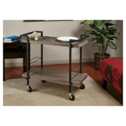 Maxwell Serving Cart Ash Veneer - OSP Home Furnishings -Baxton Home Shop GUEST 7077f744 1037 4854 b04f e2faca931747