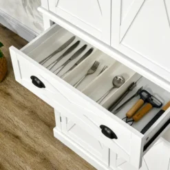 HOMCOM Freestanding Modern Farmhouse 4 Door Kitchen Pantry Cabinet, Storage Cabinet Organizer With 6-Tiers, 1 Drawer And 4 Adjustable Shelves, White 10 HOMCOM Freestanding Modern Farmhouse 4 Door Kitchen Pantry Cabinet, Storage Cabinet Organizer With 6-Tiers, 1 Drawer And 4 Adjustable Shelves, White -Baxton Home Shop GUEST 711edd98 4b2e 481c b1bc dd7347e05b64