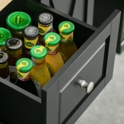 HOMCOM Farmhouse Mobile Kitchen Island Utility Cart On Wheels With Barn Door Style Cabinets, Drawers 17 HOMCOM Farmhouse Mobile Kitchen Island Utility Cart On Wheels With Barn Door Style Cabinets, Drawers -Baxton Home Shop GUEST 724bb628 1e76 4dbd acfd 452b973f0311