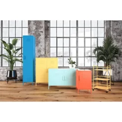 Cache Metal Rolling Cart Blue - Novogratz -Baxton Home Shop GUEST 72cf4fd6 b6d7 4d08 89d0 3e83a213fc6b