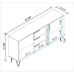 62.99" Beekman Sideboard - Manhattan Comfort -Baxton Home Shop GUEST 73149e9a e1ff 4c6f 86b8 3ff84d6473dd