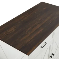 Clifton Kitchen Island With Camille Stools Distressed White/Black - Crosley -Baxton Home Shop GUEST 7347ce4c 0a43 4ba5 9e6b 03a0c1f4d488