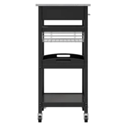Julia Granite Top Kitchen Cart Wood/Black - Winsome -Baxton Home Shop GUEST 739b5082 170a 4c97 aad8 259fd2d3c5b2