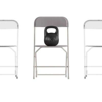 Emma And Oliver 4 Pack Of All-Weather, Extra Wide Contoured Plastic Folding Chairs With Metal Frame And 650 Lb. Static Weight Capacity 20 Emma And Oliver 4 Pack Of All-Weather, Extra Wide Contoured Plastic Folding Chairs With Metal Frame And 650 Lb. Static Weight Capacity - Image 18